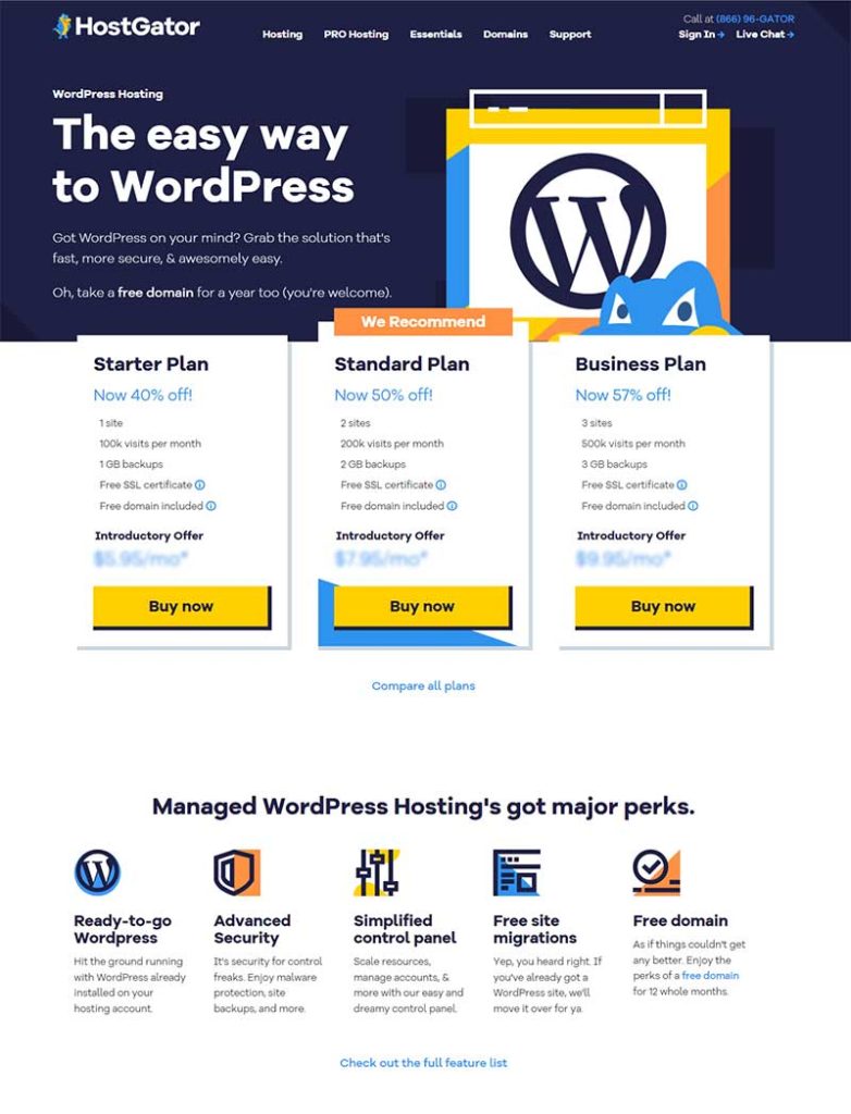 Servicio de Host para WordPress